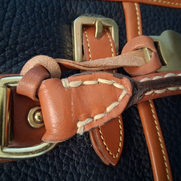 Dooney & Bourke Black and Tan Satchel with Structured Design - Picture 15 of 16